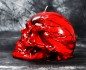 Preview: Hexenshop Dark Phönix Totenkopfkerze Rot und Schwarz Groß